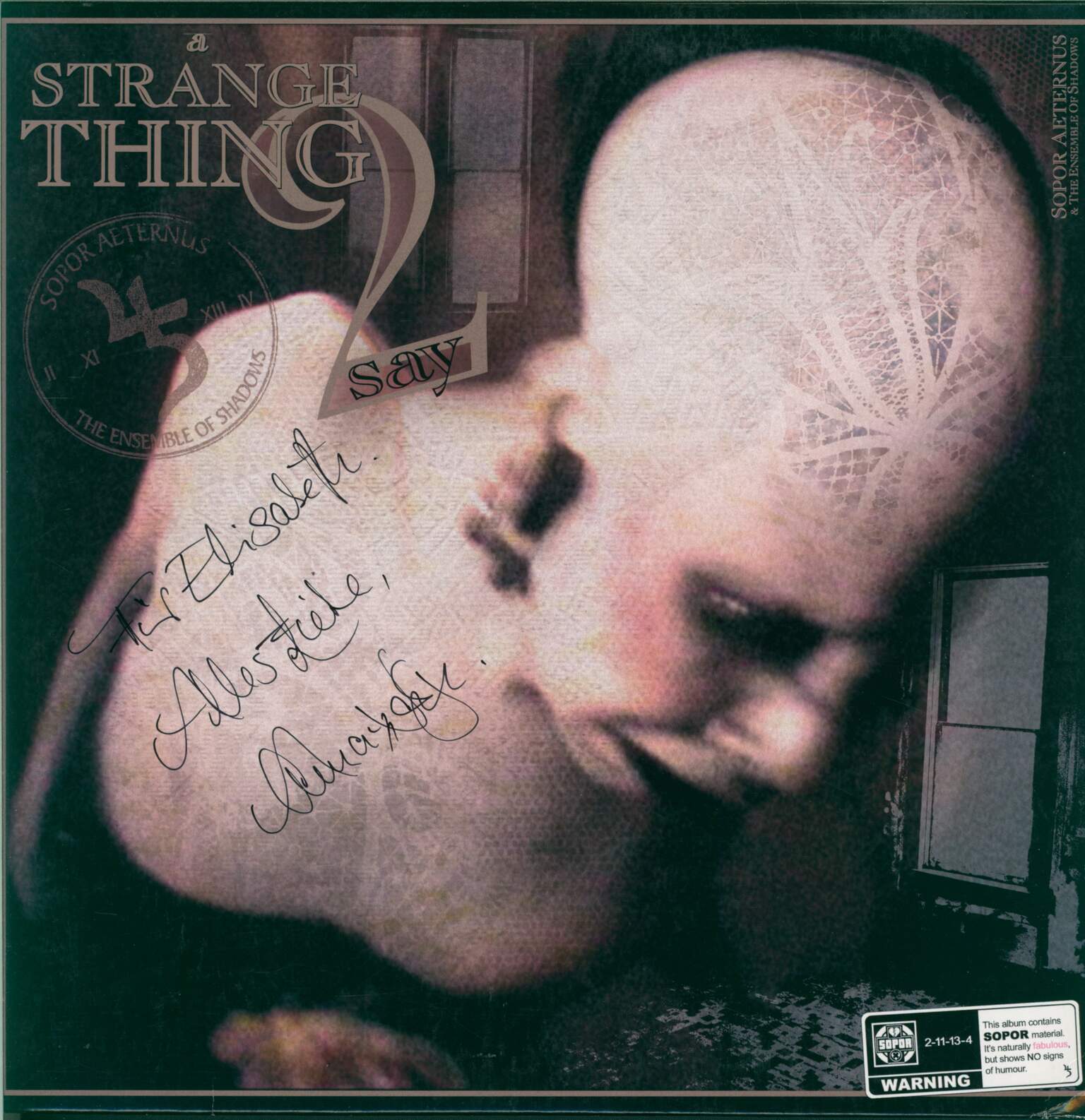 Sopor Aeternus & the Ensemble Of Shadows: A Strange Thing 2 Say